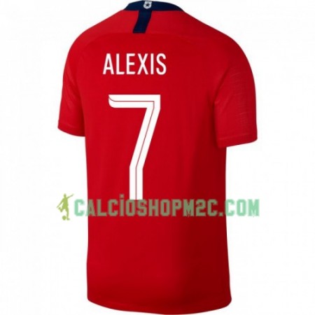 Chile Alexis Sanchez 7 Maglia Prima Copa América 2019 Manica Corta